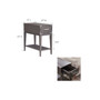 Beckett Rustic Side Table, Anthracite, Pewter
