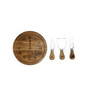Cinderella Brie Cheese and Cutting Board Tools Set, 4 Pieces