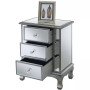 Gold Coast Vineyard Mirrored 3 Drawer End Table