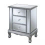 Gold Coast Vineyard Mirrored 3 Drawer End Table