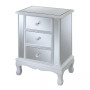 Gold Coast Vineyard Mirrored 3 Drawer End Table