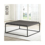 Tekoa 48" Square Wood and Iron Coffee Table