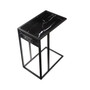 Clement Marble Veneer End C-Table with USB Charging Ports and Outlets