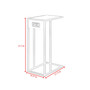 Clement Marble Veneer End C-Table with USB Charging Ports and Outlets