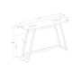 46 inch Metal Wrap Entry Table in Dark Walnut