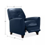 Myia Tufted Back Leather Pushback Recliner, Created for Macy's