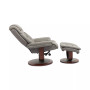 Faringdon Leather Euro Chair & Ottoman