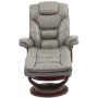 Faringdon Leather Euro Chair & Ottoman