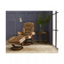 Faringdon Leather Euro Chair & Ottoman