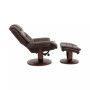 Faringdon Leather Euro Chair & Ottoman
