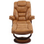 Faringdon Leather Euro Chair & Ottoman