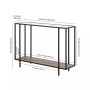 Vireo Accent Table with Shelf, 42" x 12"