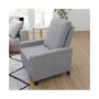 Renza Transitional Pushback Recliner With Pillow Style Back And Accent Nail Trim - Manual Recliner