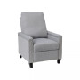Renza Transitional Pushback Recliner With Pillow Style Back And Accent Nail Trim - Manual Recliner