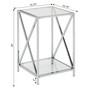 Oxford Chrome End Table with Shelf