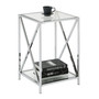 Oxford Chrome End Table with Shelf