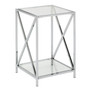 Oxford Chrome End Table with Shelf
