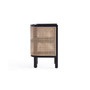 Versailles 11.81" Ash Wood and Natural Cane 2-Shelf End Table