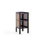 Versailles 11.81" Ash Wood and Natural Cane 2-Shelf End Table
