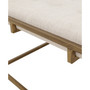 Greenwich 35" Square Upholstered Metal Base Ottoman, Coffee Table