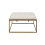 Greenwich 35" Square Upholstered Metal Base Ottoman, Coffee Table