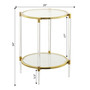 Royal Crest 2 Tier Acrylic Glass End Table