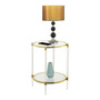 Royal Crest 2 Tier Acrylic Glass End Table