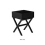 21.85'' H Wooden X-Leg End Table with 1-Drawer