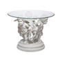 Bernini's Cherubs Glass-Top Sculptural Table