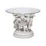 Bernini's Cherubs Glass-Top Sculptural Table