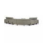 Adney 161" 6-Pc. Zero Gravity Fabric Sectional with 4 Power Recliners