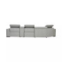 Jenneth 4Pc Leather Cuddler Sectional with 2 Power Recliners