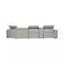 Jenneth 4Pc Leather Cuddler Sectional with 2 Power Recliners