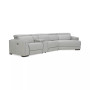 Jenneth 4Pc Leather Cuddler Sectional with 2 Power Recliners