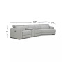 Jenneth 4Pc Leather Cuddler Sectional with 2 Power Recliners