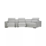Jenneth 4Pc Leather Cuddler Sectional with 2 Power Recliners