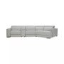 Jenneth 4Pc Leather Cuddler Sectional with 2 Power Recliners
