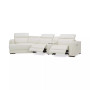 Jenneth 4Pc Leather Cuddler Sectional with 2 Power Recliners