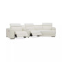 Jenneth 4Pc Leather Cuddler Sectional with 2 Power Recliners