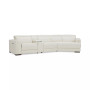 Jenneth 4Pc Leather Cuddler Sectional with 2 Power Recliners