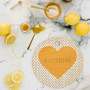 Hello Sunshine Heart Round Cutting Board