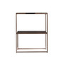 Hayle Mirrored Side Table with Faux Stone Glass