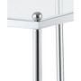 Royal Crest 2 Step Glass Chairside End Table