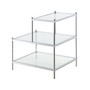 Royal Crest 2 Step Glass Chairside End Table