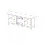 58" Wood TV Stand Console with Fireplace - White
