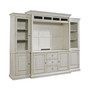 Sag Harbor White 4-Pc. Wall Unit (2 Bookcases, Entertainment Deck & Entertainment Console)