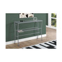 Accent Table - 42" L Tempered Glass Hall Console