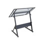 Solano Adjustable Drafting Table - Charcoal/Clear