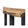 Alpine Natural Live Edge Wood Media Console Table
