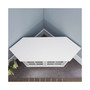 Riley Holliday Cottage White 56" Corner TV Console with Bookcase/Display
